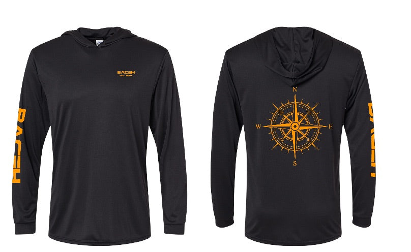 BAGEH Unisex Compass Long Sleeve Tee with Hoodie