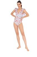 Agua Maria - Women One Piece Matilde Green  Corals Swimsuit or Bodysuit