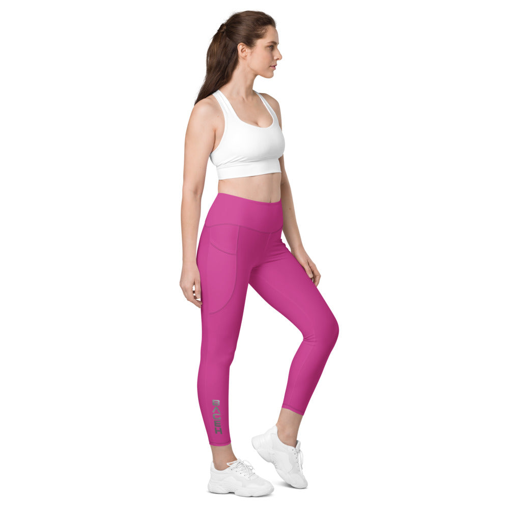 Women Crossover Leggings with Pockets Regular Fit and Plus Size