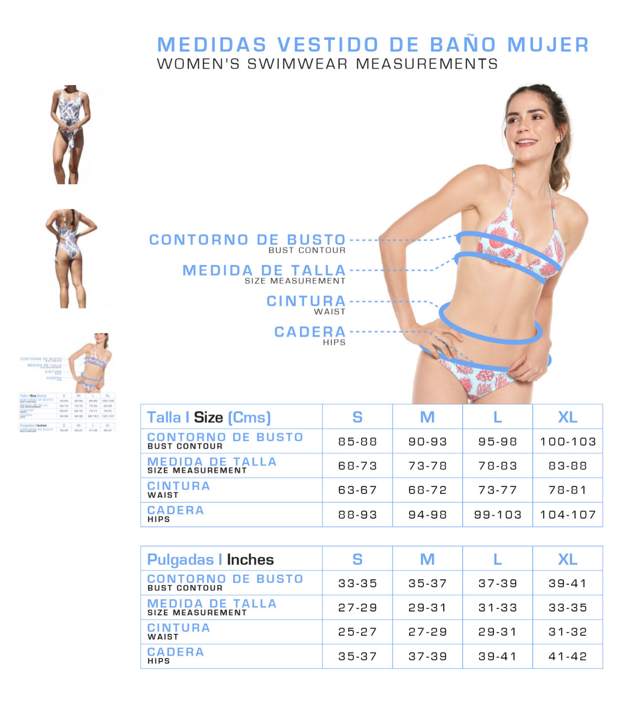 Agua Maria - Women One Piece Luciana Blue Crabs Swimsuit or Bodysuit